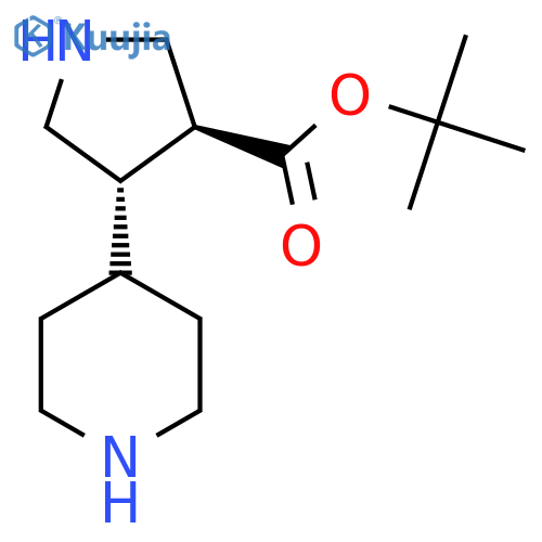 rac-tert-butyl (3R,4R)-4-(piperidin-4-yl)pyrrolidine-3-carboxylate structure