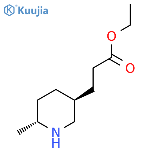 rac-ethyl 3-(3R,6S)-6-methylpiperidin-3-ylpropanoate structure