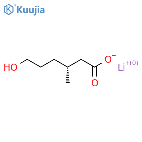 lithium(1+) (3R)-6-hydroxy-3-methylhexanoate structure