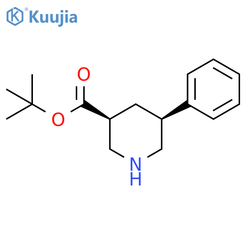 rac-tert-butyl (3R,5R)-5-phenylpiperidine-3-carboxylate structure