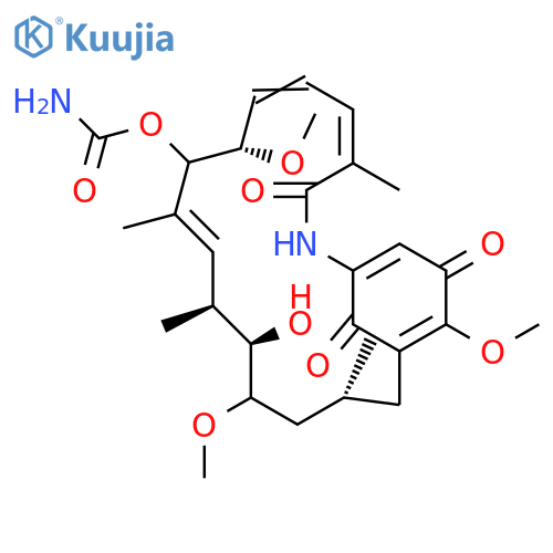 (8S,9S,12S,13R,14S,16R)-13-hydroxy-8,14,19-trimethoxy-4,10,12,16-tetramethyl-3,20,22-trioxo-2-azabicyclo16.3.1docosa-1(21),4,6,10,18-pentaen-9-yl carbamate structure