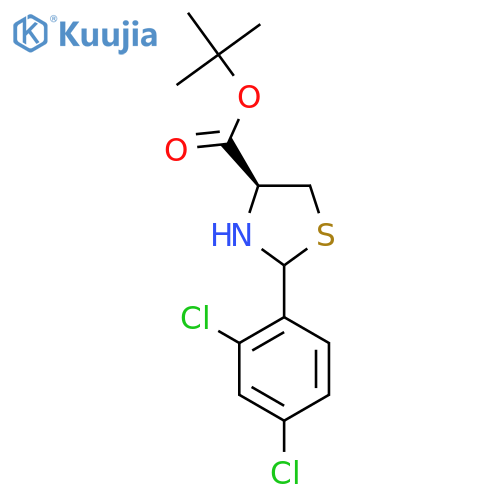 tert-butyl (4S)-2-(2,4-dichlorophenyl)-1,3-thiazolidine-4-carboxylate structure