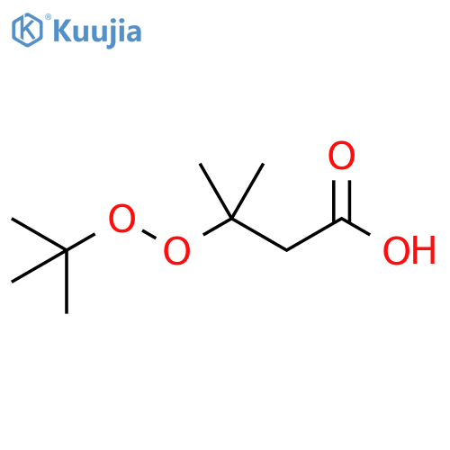 Butanoic acid, 3-[(1,1-dimethylethyl)dioxy]-3-methyl- structure