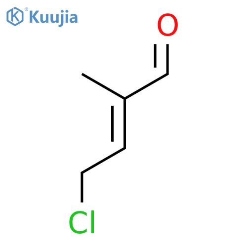 2-Butenal, 4-chloro-2-methyl-, (2E)- structure