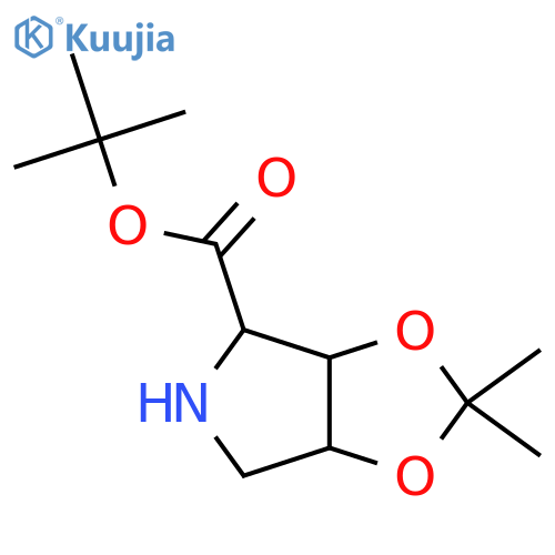 tert-butyl 2,2-dimethyl-hexahydro-1,3dioxolo4,5-cpyrrole-4-carboxylate structure