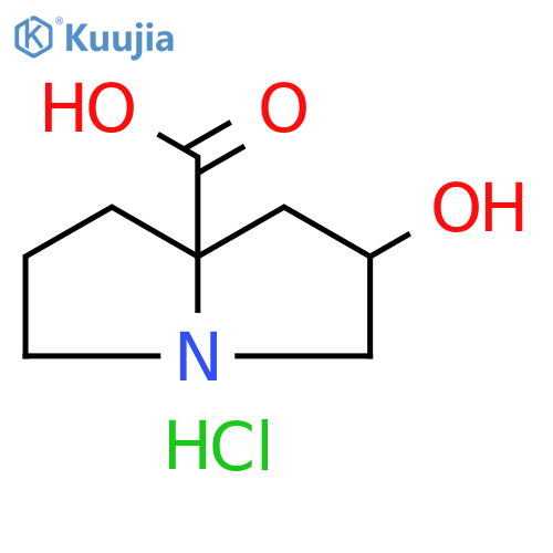 2-hydroxy-hexahydro-1H-pyrrolizine-7a-carboxylic acid hydrochloride, Mixture of diastereomers structure