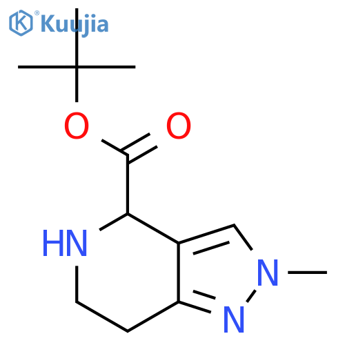 tert-butyl 2-methyl-2H,4H,5H,6H,7H-pyrazolo4,3-cpyridine-4-carboxylate structure