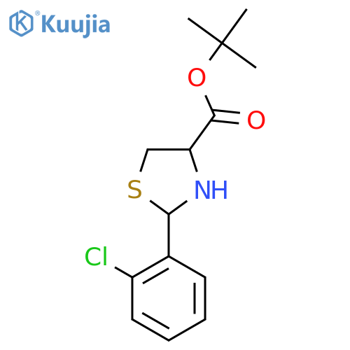 Tert-butyl 2-(2-chlorophenyl)-1,3-thiazolidine-4-carboxylate structure