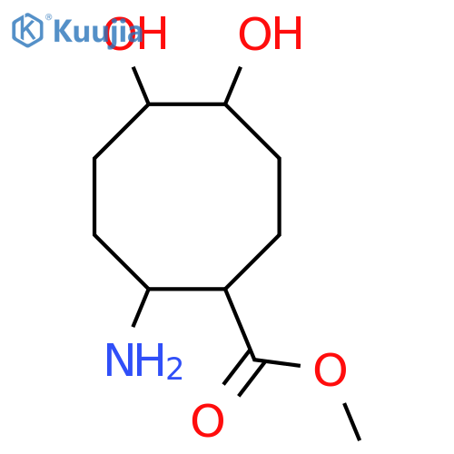 Methyl 2-amino-5,6-dihydroxycyclooctane-1-carboxylate structure