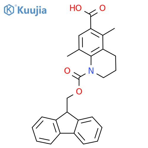 1-{(9H-fluoren-9-yl)methoxycarbonyl}-5,8-dimethyl-1,2,3,4-tetrahydroquinoline-6-carboxylic acid structure