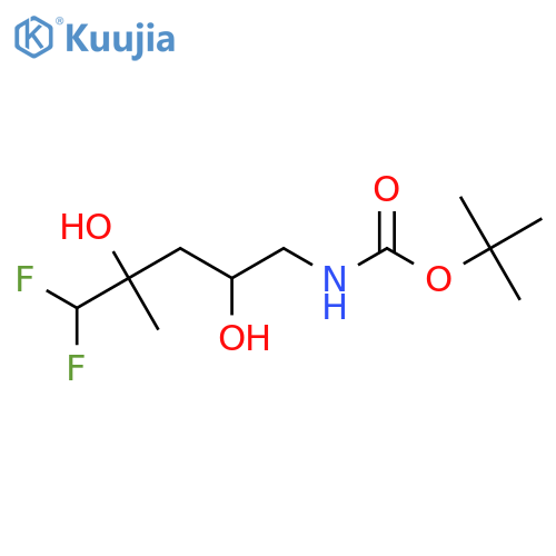 tert-butyl N-(5,5-difluoro-2,4-dihydroxy-4-methylpentyl)carbamate structure