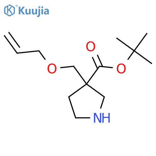 tert-butyl 3-(prop-2-en-1-yloxy)methylpyrrolidine-3-carboxylate structure