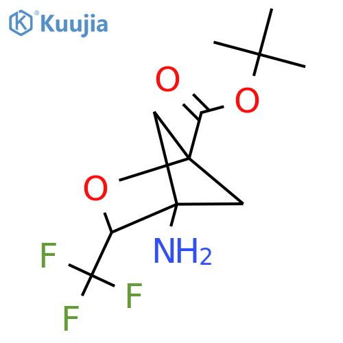 tert-butyl 4-amino-3-(trifluoromethyl)-2-oxabicyclo2.1.1hexane-1-carboxylate structure