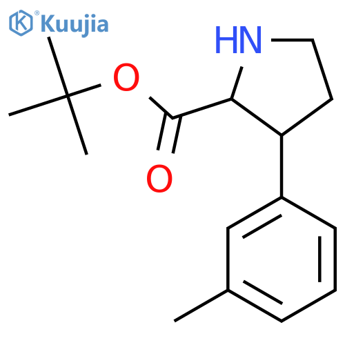 Tert-butyl 3-(3-methylphenyl)pyrrolidine-2-carboxylate structure