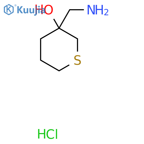 3-(Aminomethyl)thian-3-ol hydrochloride structure