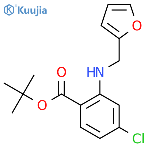 tert-butyl 4-chloro-2-{(furan-2-yl)methylamino}benzoate structure