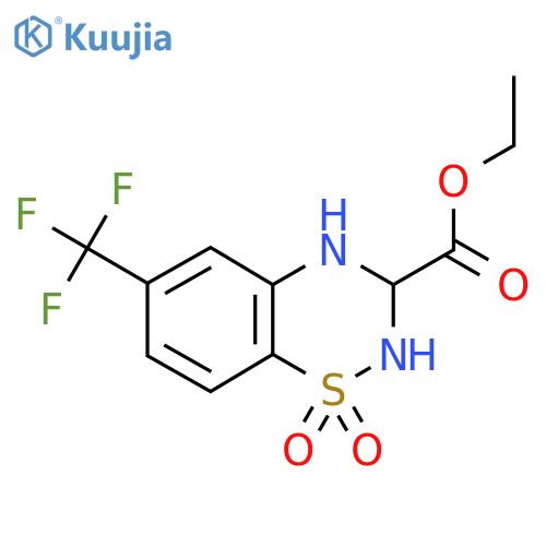 ethyl 1,1-dioxo-6-(trifluoromethyl)-3,4-dihydro-2H-1lambda6,2,4-benzothiadiazine-3-carboxylate structure