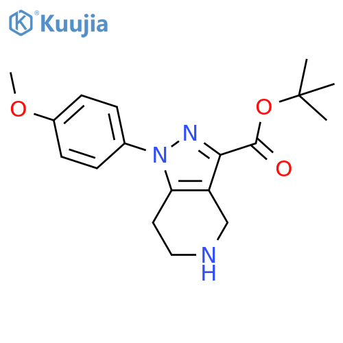tert-butyl 1-(4-methoxyphenyl)-1H,4H,5H,6H,7H-pyrazolo[4,3-c]pyridine-3-carboxylate structure