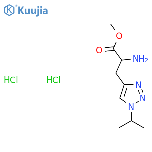 methyl 2-amino-3-1-(propan-2-yl)-1H-1,2,3-triazol-4-ylpropanoate dihydrochloride structure