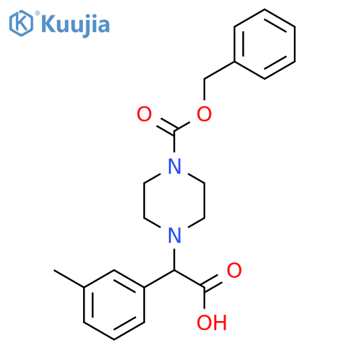 2-{4-(benzyloxy)carbonylpiperazin-1-yl}-2-(3-methylphenyl)acetic acid structure