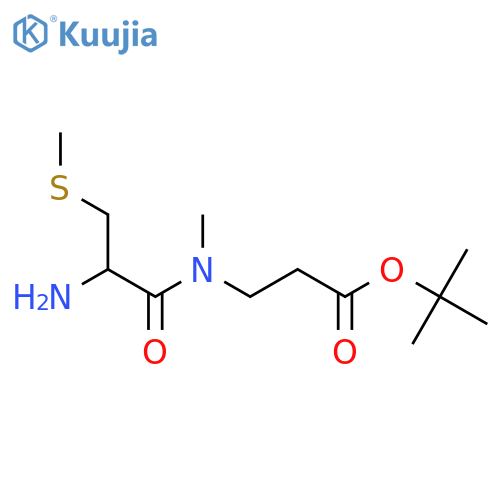 tert-butyl 3-2-amino-N-methyl-3-(methylsulfanyl)propanamidopropanoate structure