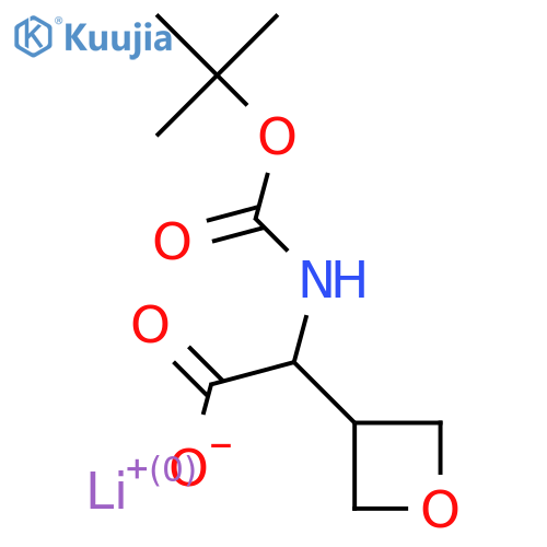 lithium(1+) 2-{(tert-butoxy)carbonylamino}-2-(oxetan-3-yl)acetate structure