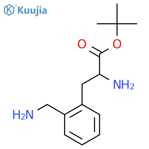 tert-butyl 2-amino-3-2-(aminomethyl)phenylpropanoate structure