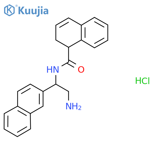 N-2-amino-1-(naphthalen-2-yl)ethyl-1,2-dihydronaphthalene-1-carboxamide hydrochloride structure