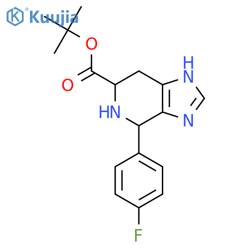 tert-butyl 4-(4-fluorophenyl)-3H,4H,5H,6H,7H-imidazo4,5-cpyridine-6-carboxylate structure