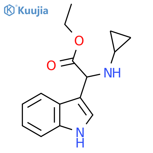 ethyl 2-(cyclopropylamino)-2-(1H-indol-3-yl)acetate structure