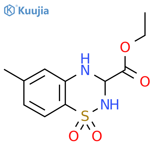 ethyl 6-methyl-1,1-dioxo-3,4-dihydro-2H-1lambda6,2,4-benzothiadiazine-3-carboxylate structure