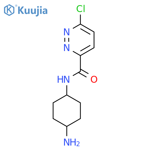 6-chloro-N-(1r,4r)-4-aminocyclohexylpyridazine-3-carboxamide structure