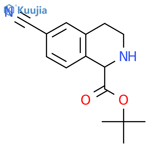Tert-butyl 6-cyano-1,2,3,4-tetrahydroisoquinoline-1-carboxylate structure