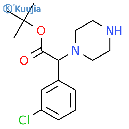 Tert-butyl 2-(3-chlorophenyl)-2-(piperazin-1-yl)acetate structure