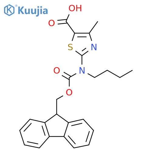 2-butyl({(9H-fluoren-9-yl)methoxycarbonyl})amino-4-methyl-1,3-thiazole-5-carboxylic acid structure