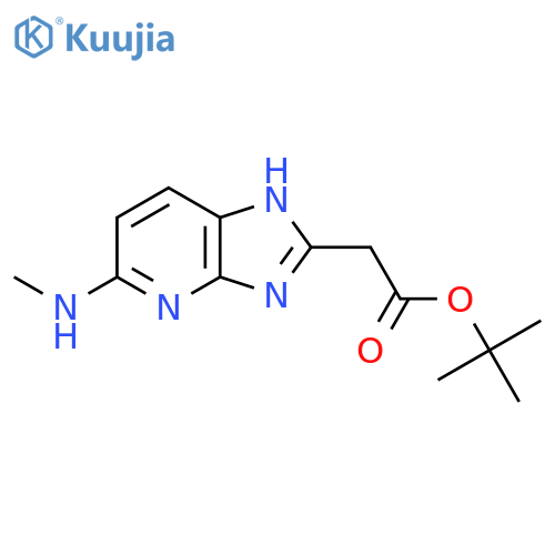 tert-butyl 2-5-(methylamino)-3H-imidazo4,5-bpyridin-2-ylacetate structure