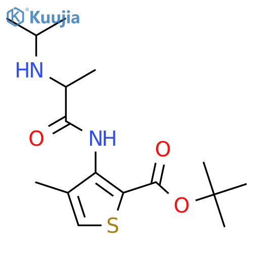 tert-butyl 4-methyl-3-{2-(propan-2-yl)aminopropanamido}thiophene-2-carboxylate structure