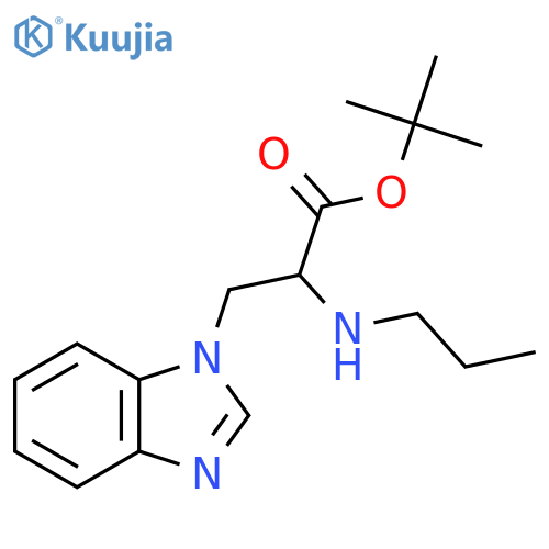 tert-butyl 3-(1H-1,3-benzodiazol-1-yl)-2-(propylamino)propanoate structure