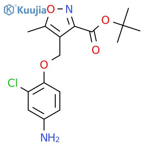 Tert-butyl 4-[(4-amino-2-chlorophenoxy)methyl]-5-methyl-1,2-oxazole-3-carboxylate structure