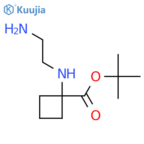 tert-butyl 1-(2-aminoethyl)aminocyclobutane-1-carboxylate structure