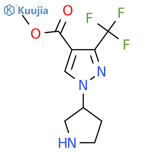 methyl 1-(pyrrolidin-3-yl)-3-(trifluoromethyl)-1H-pyrazole-4-carboxylate structure