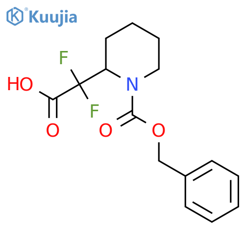 2-{1-(benzyloxy)carbonylpiperidin-2-yl}-2,2-difluoroacetic acid structure