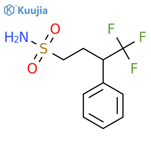 4,4,4-Trifluoro-3-phenylbutane-1-sulfonamide structure