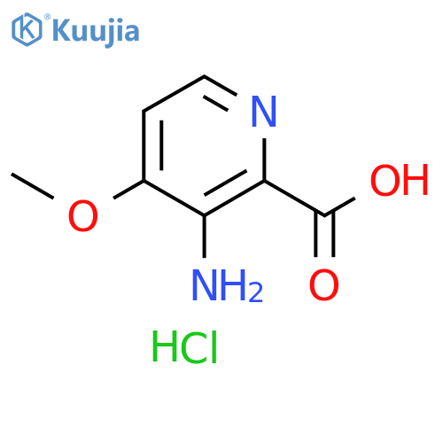 3-amino-4-methoxypyridine-2-carboxylic acid hydrochloride structure
