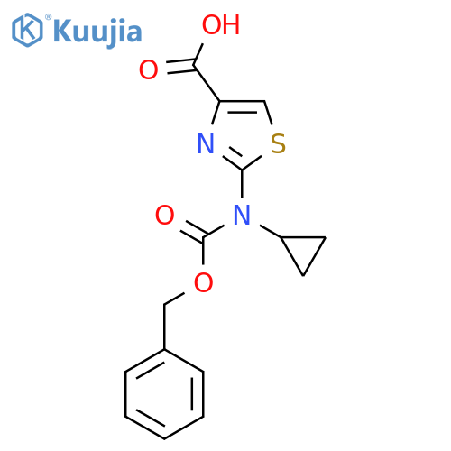 2-{[(Benzyloxy)carbonyl](cyclopropyl)amino}-1,3-thiazole-4-carboxylic acid structure