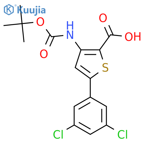 3-{[(Tert-butoxy)carbonyl]amino}-5-(3,5-dichlorophenyl)thiophene-2-carboxylic acid structure