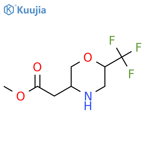 methyl 2-6-(trifluoromethyl)morpholin-3-ylacetate structure