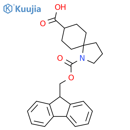 (5r,8r)-1-{(9H-fluoren-9-yl)methoxycarbonyl}-1-azaspiro4.5decane-8-carboxylic acid structure