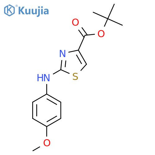 tert-butyl 2-(4-methoxyphenyl)amino-1,3-thiazole-4-carboxylate structure