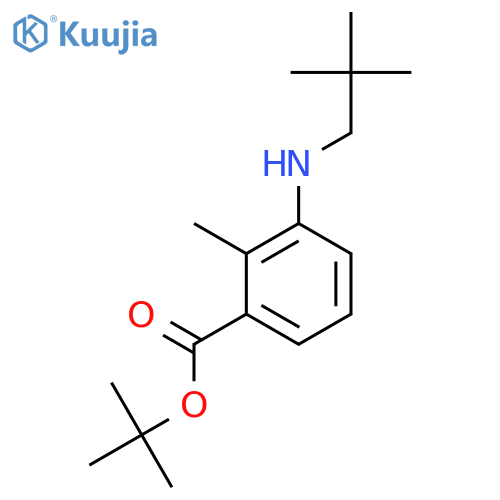 tert-butyl 3-(2,2-dimethylpropyl)amino-2-methylbenzoate structure
